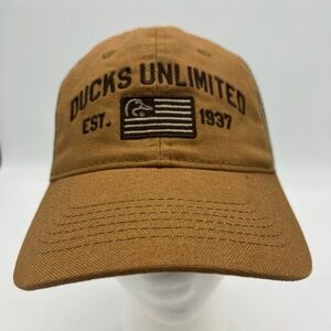 Ducks Unlimited Brown Trucker Hat Mesh Back Snapback EST. 1937